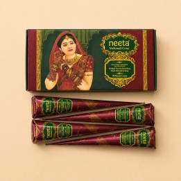 Box of Neeta natural henna with four 25 g cones